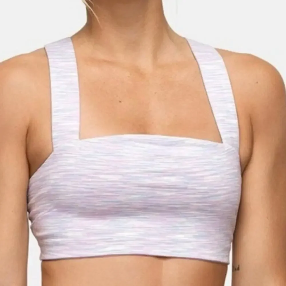Outdoor Voices Free Form Sports Bra Womens Large Bandeau Super Bloom Lavender
